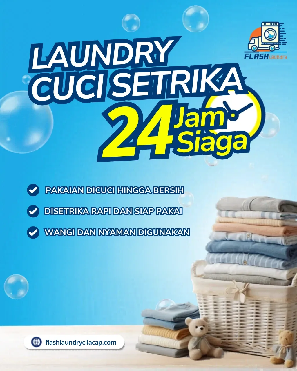 Tuty Laundry Cilacap: Solusi Cuci Setrika Lipat yang Selalu Siap 24 Jam